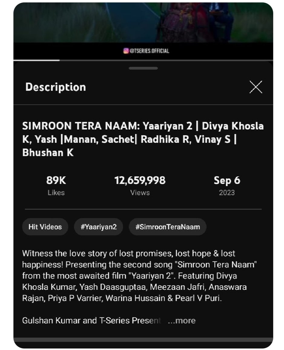 BttaMousam's tweet photo. Simroon Tere Naam is 12 M views. Congratulations yash.
Congratulations to the entire team of #yaaryan2. #yashmagic❣️❣️❣️❣️❣️❣️❣️❣️❣️❣️❣️❣️❣️
@Yash_Dasgupta
@YashhD_FC https://t.co/n2VRupVfMq
