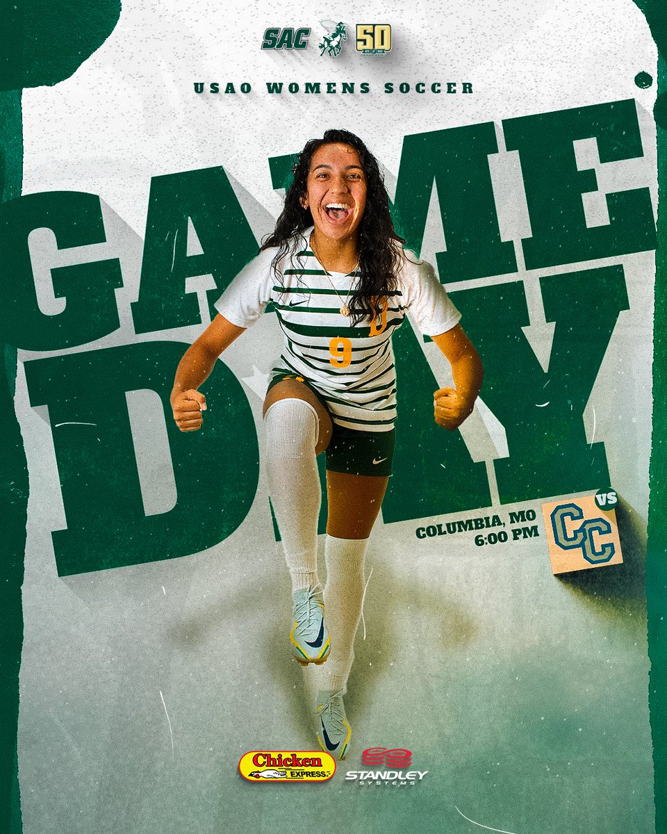 ⚽️𝗚𝗔𝗠𝗘𝗗𝗔𝗬⚽️
#23 USAO is on the road for a top 25 showdown at #10 Columbia College!

⏰: 6:00 PM CT
📍: Columbia, MO
🏟️: R. Marvin Owens Field
📺/📊: shorturl.at/wyzD2

#DroverNation🐎 x #BleedGreen