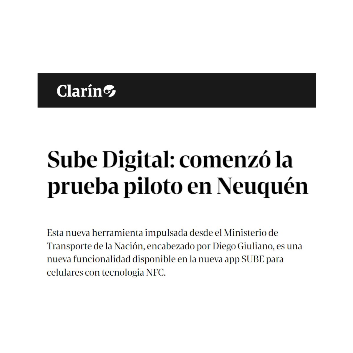 RamiroTrezza's tweet photo. Sergio Massa y @DiegoGiuliano continúan su plan de modernización del transporte. En esta oportunidad la #SUBEDigital comienza a ser utilizada en Neuquén, en la etapa de prueba que se implementará en 180 colectivos. Gran trabajo de una gestión que promueve el crecimiento. https://t.co/mXC8NpYL1z