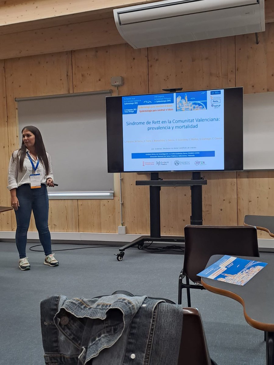 ClaCCC's tweet photo. El Área de Investigación en Enfermedades Raras de @GVAfisabio presenta sus resultados sobre Anomalías Congénitas, Cáncer de mama en el embarazo y Síndrome de Rett en la Comunitat Valenciana en la reunión científica anual de la @seepidemiologia #SEEPorto23 #APEPorto23 https://t.co/E6pStgKsiE