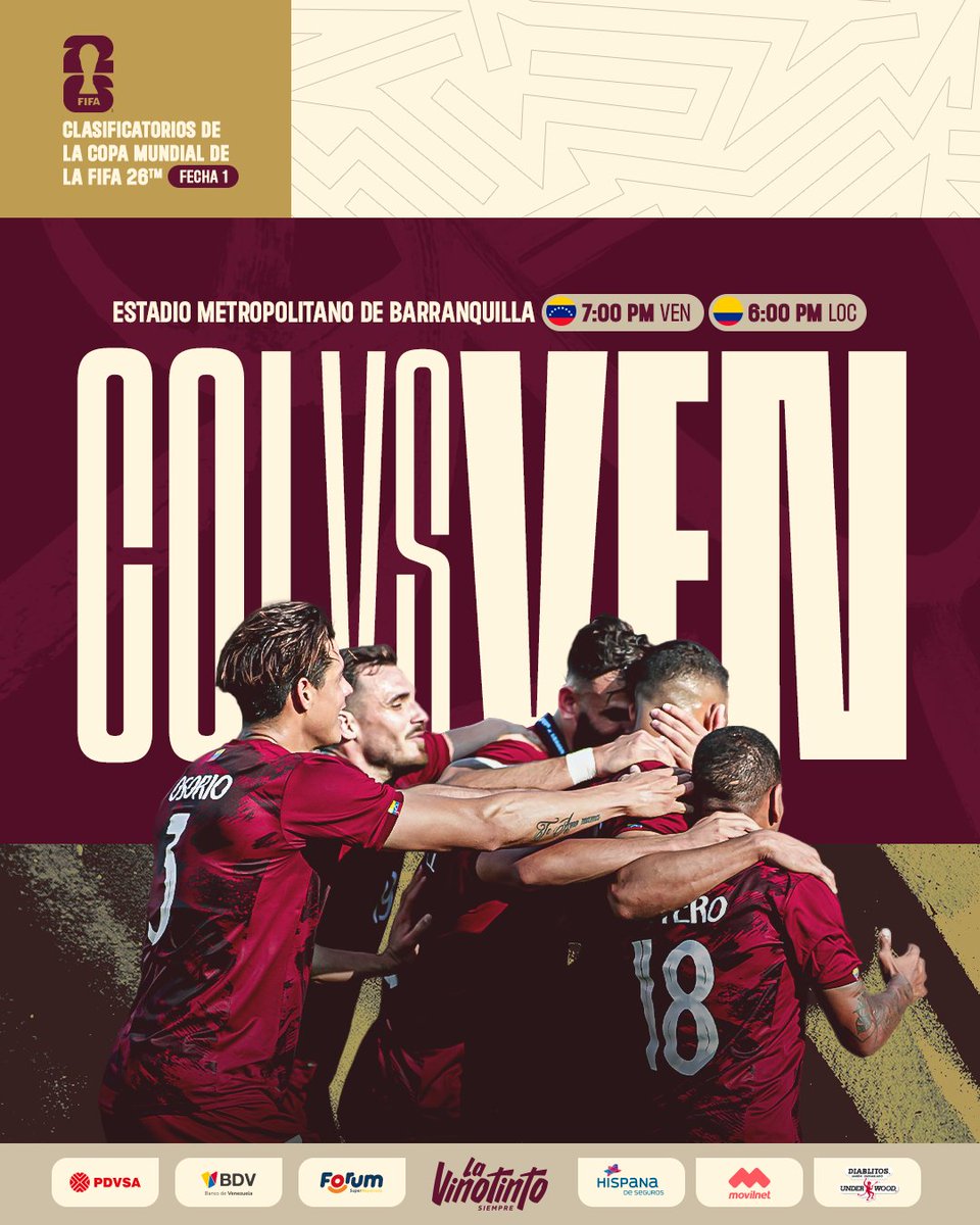 𝙇𝙡𝙚𝙜𝙤́ 𝙚𝙡 𝙙𝙞́𝙖  ❤️☀️

Hoy juega 𝑳𝒂 𝑽𝒊𝒏𝒐𝒕𝒊𝒏𝒕𝒐 🇻🇪

#SiempreVinotinto