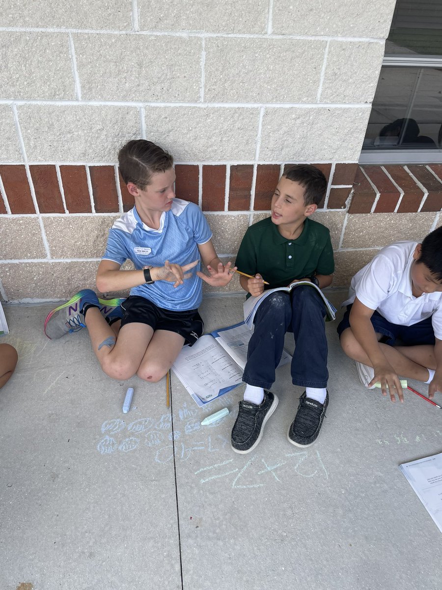 #SidewalkChalk for our multiplication and division facts! 🖍