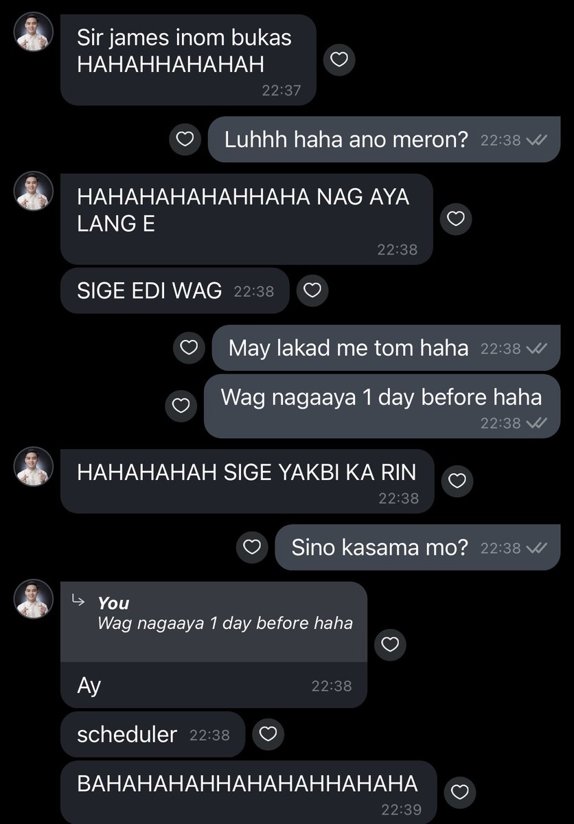 Apaka biglaan. Nagaaya tas bukas agad