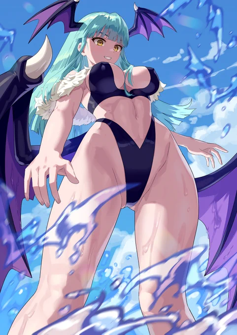 水着モリガン#格ゲーキャラ描こうぜ 