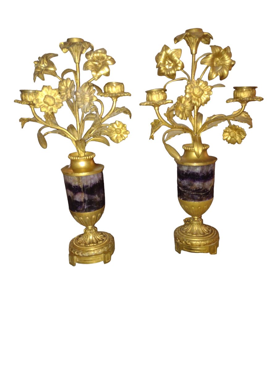 See if you can spot this striking pair of ormolu &amp; Blue John candelabra at this year’s Northern Antiques Fair (28 Sept-1 Oct).  <a href="/NorthernAntiqs/">NorthernAntiquesFair</a> <a href="/GardenRoomsatT/">The Garden Rooms</a> <a href="/homes_antiques/">Homes & Antiques</a>