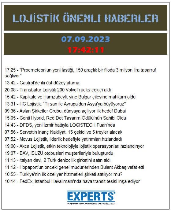 Experts_ulas's tweet photo. Experts Ulaştırma Yeni ve güncel lojistik habeleri;
#expertsulastirma,
#nakliye, https://t.co/5PpB9R6l3K