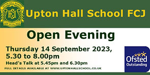 Come along and see why Upton Hall is the first and only choice of secondary education for your daughter.

No booking necessary, all are welcome.

#bethebest #agequodagis #inspiringyoungpeople