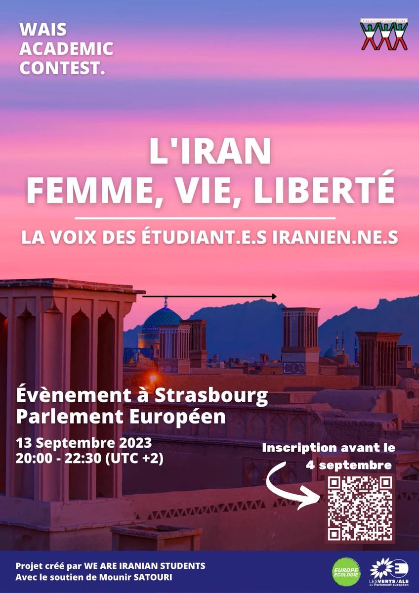 MounirSatouri's tweet photo. Un an après la mort de #MahsaAmini,  

j'accueille avec fierté, au #ParlementEuropéen, un projet de @wais_global, en soutien à la jeunesse iranienne. 

#FemmeVieLiberté #Iran 🇮🇷

Plus que quelques heures pour vous inscrire et suivre en ligne 👉 https://t.co/mxHII0ceP4

🧶1/2 https://t.co/KkGGSuZkjz
