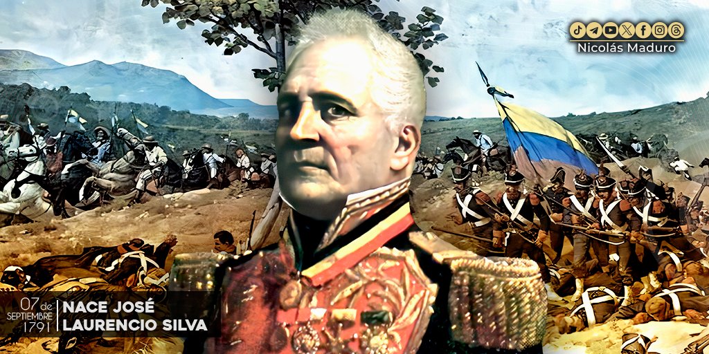 Hace 232 años nació el G/J José Laurencio Silva, un combatiente audaz y decidido que sirvió a la Patria y al Libertador Simón Bolívar, con máxima lealtad, disciplina y valor. Un venezolano admirable que nos dejó su ejemplo como inspiración y guía de nuestras luchas.