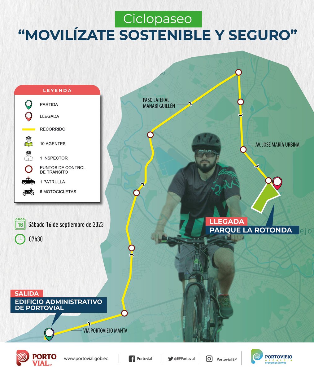 🚴‍♂️ ¡Pedalea hacia un futuro más sostenible en el Ciclopaseo por la Semana de la Movilidad Sostenible 2023! 🌿🌍

🌟 Únete y deja una huella verde en nuestra ciudad. 🌱

¡Súmate a esta pedaleada y sigamos creciendo juntos en movilidad! 🚴‍♀️ #MovilidadSostenible2023
