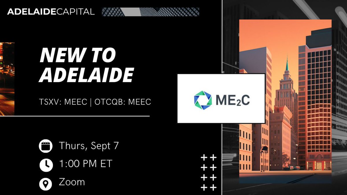 birchtechcorp's tweet photo. Today at 1PM ET, we join @adelaide_cap to provide an introduction to ME2C Environmental and discuss our proven, patented emissions control technology.
RSVP: https://t.co/7baM7ElzfR
$MEEC #MEEC #ME2C https://t.co/yvFYPlVhsh