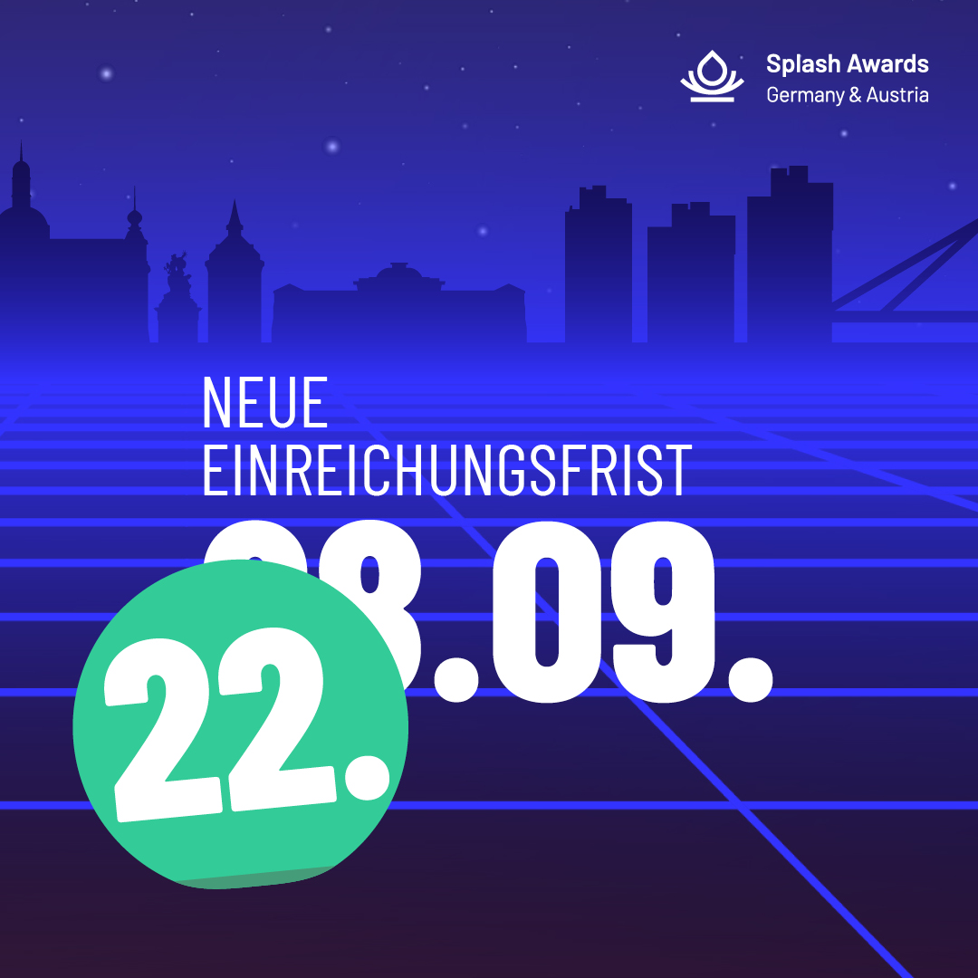 DEADLINE VERLÄNGERT 🚀 Wir geben euch zusätzliche zwei Wochen Zeit! Genießt das #Sommer Comeback und reicht eure #Drupal Projekte bis zur neuen Deadline am 22. September 23:59 ein! #Splashawards #splashawardsdeat
Hier geht's zur Einreichung: bit.ly/3QN4fQL