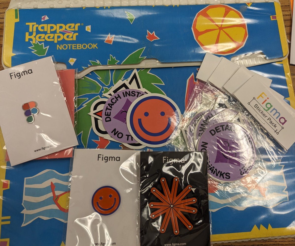 MrBTechTeacher's tweet photo. Thank you so much @figma I really appreciate the stickers and pins.  I'm going to use those as swag for teachers that come to train with me about FigJam!!! https://t.co/DJqZ6jusE8