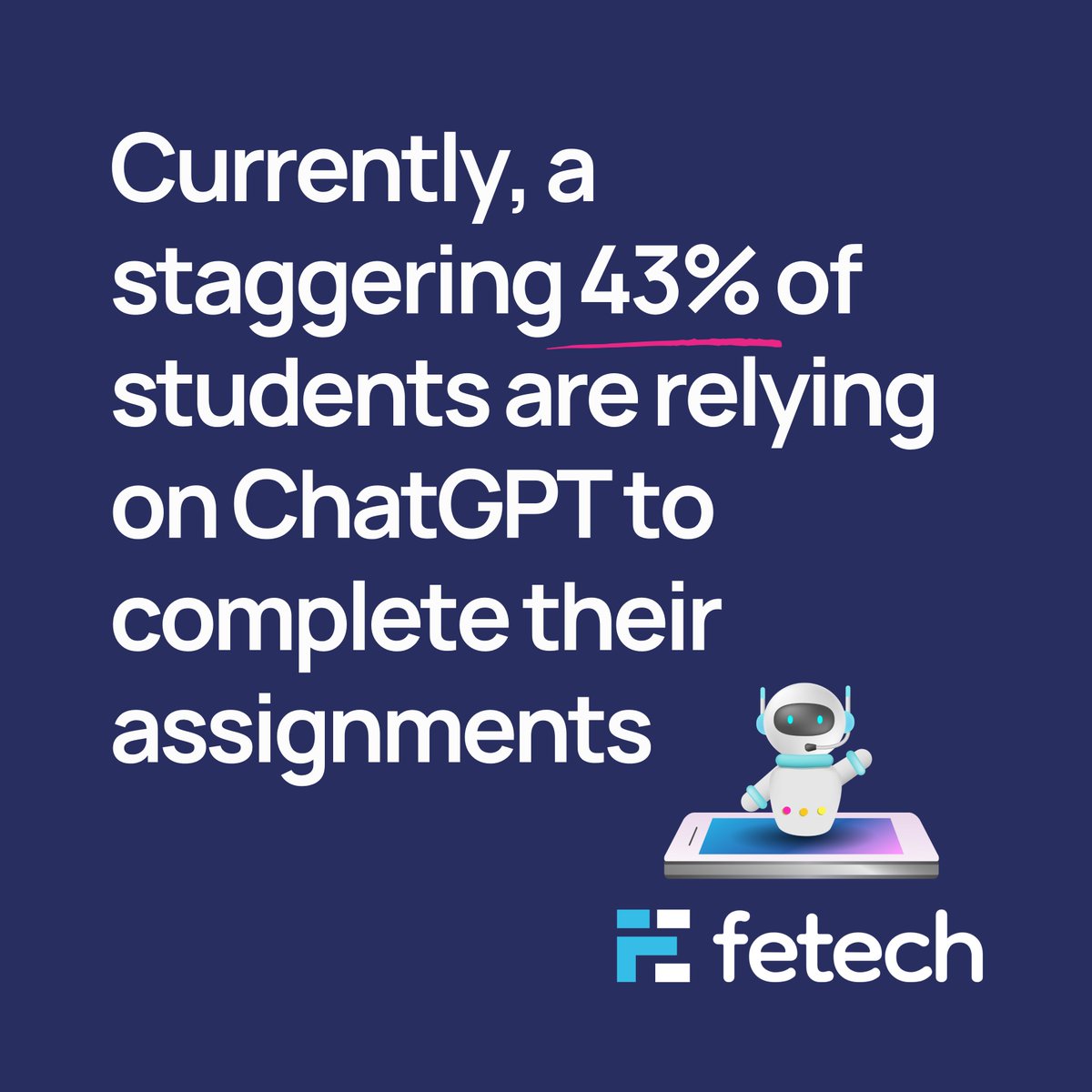 Are you nervous about the new academic year bringing an increase in AI-generated student work? 🤖

Our new partner has the ultimate AI &amp; plagiarism detector for providers with a 99.6% success rate!

Get in touch for more ➡️ fetech.co.uk/supplier-enqui…