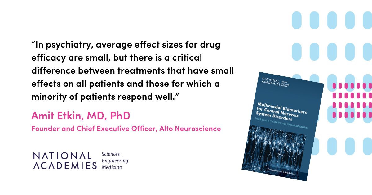 AltoNeuro's tweet photo. Earlier this year, @theNASEM hosted a workshop including our founder &amp; CEO @AmitEtkin on Multimodal #Biomarkers for CNS Disorders: Development, Integration, and Clinical Utility. The published discussion summaries and key findings are now available: https://t.co/PqeqE8KfyX https://t.co/xfgRXzUHK0