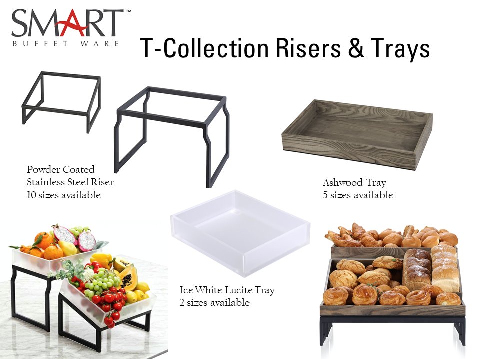 SMARTBuffetWare's tweet image. NEW T-Collection Ashwood Risers and Trays - Optional acrylic dome cover available to fit all sizes!
#smartbuffetware #smartbuffet #smartsolutions
smartbuffetware.com