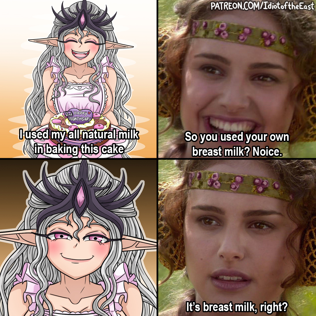 IdiotOfTheEast's tweet photo. Slaanesh, it's breast milk, right? right?! https://t.co/YsasopXVw4