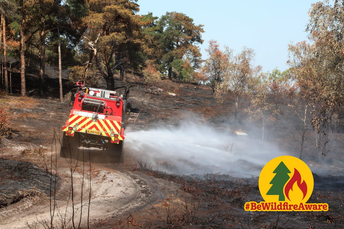 The fire severity index this weekend is VERY HIGH! Help us prevent wildfires. 🔥 

Avoid having bonfires, keep BBQs away from hedges & fences, and on a solid base. 🍔If you see a fire in the open, get far away and call 999 to report it immediately.☎️ #BeWildfireAware