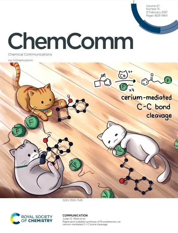 Chemical Communications (@chemcommun) on Twitter photo Throwback to one of our favourite covers!
In 2021 this cover by @ChemKitty accompanied an article by Julian West (<a href="/pushingarrows/">Julian West</a>) and colleagues at <a href="/RiceUniversity/">Rice University</a>.
Take a look at the article here: buff.ly/3LcLF0y Throwback to one of our favourite covers!
In 2021 this cover by @ChemKitty accompanied an article by Julian West (<a href="/pushingarrows/">Julian West</a>) and colleagues at <a href="/RiceUniversity/">Rice University</a>.
Take a look at the article here: buff.ly/3LcLF0y