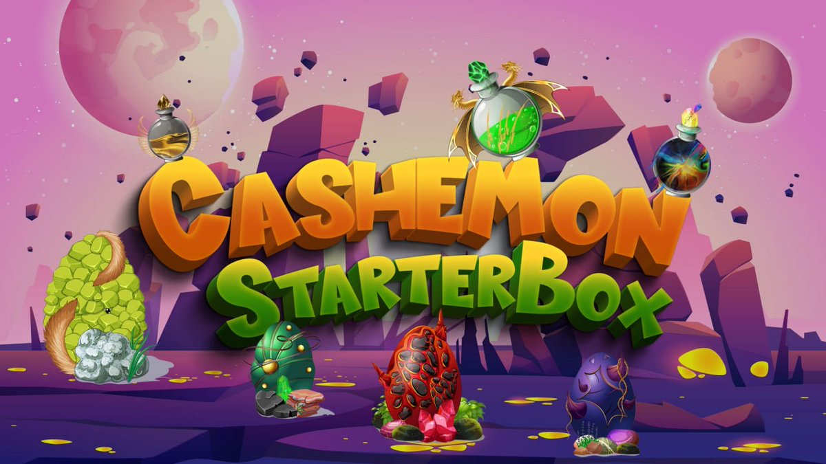 🎉Cashemon StarterBox

This is YOUR Chance to start with cashemon! 

Get your Cashemon Starterbox for only 0.25 WBNB ♥️ NOW!
🔥LIMITED 22 Boxes🔥

Whats in the Box?
In the Box are 10 items, mixed with cashemon eggs and potions.

Come get yours!
buff.ly/3R769M4