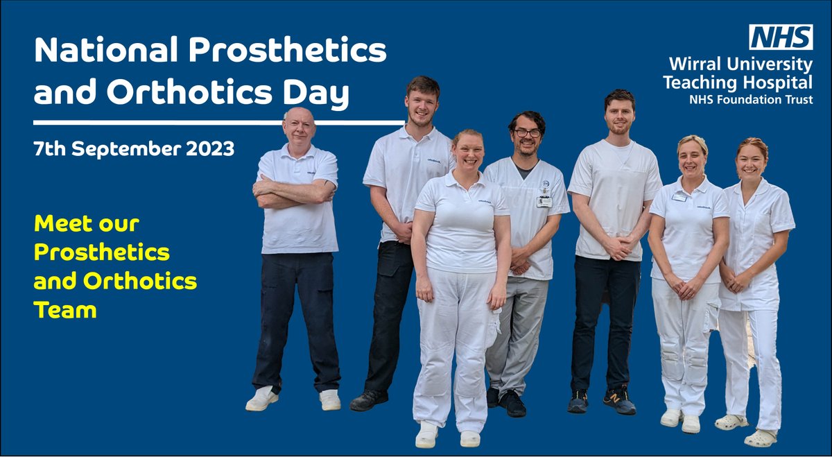 Today is National Prosthetics and Orthotics Day & we'd like to say thank you to our team Prosthetists and orthotists are AHPs who specialise in biomechanics and their application for patients with limb loss, acquired neurological & musculoskeletal pathology, & diabetic foot care