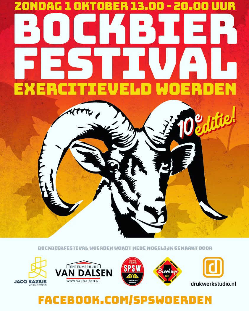 Staat ie al in de agenda? Zondag 1 oktober Bockbierfestival Woerden - 2023!