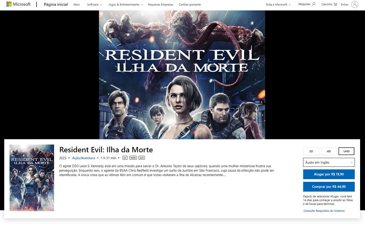 Filme Resident Evil: Death Island (Ilha da Morte) já está disponível para  ser baixado no Brasil - REVIL