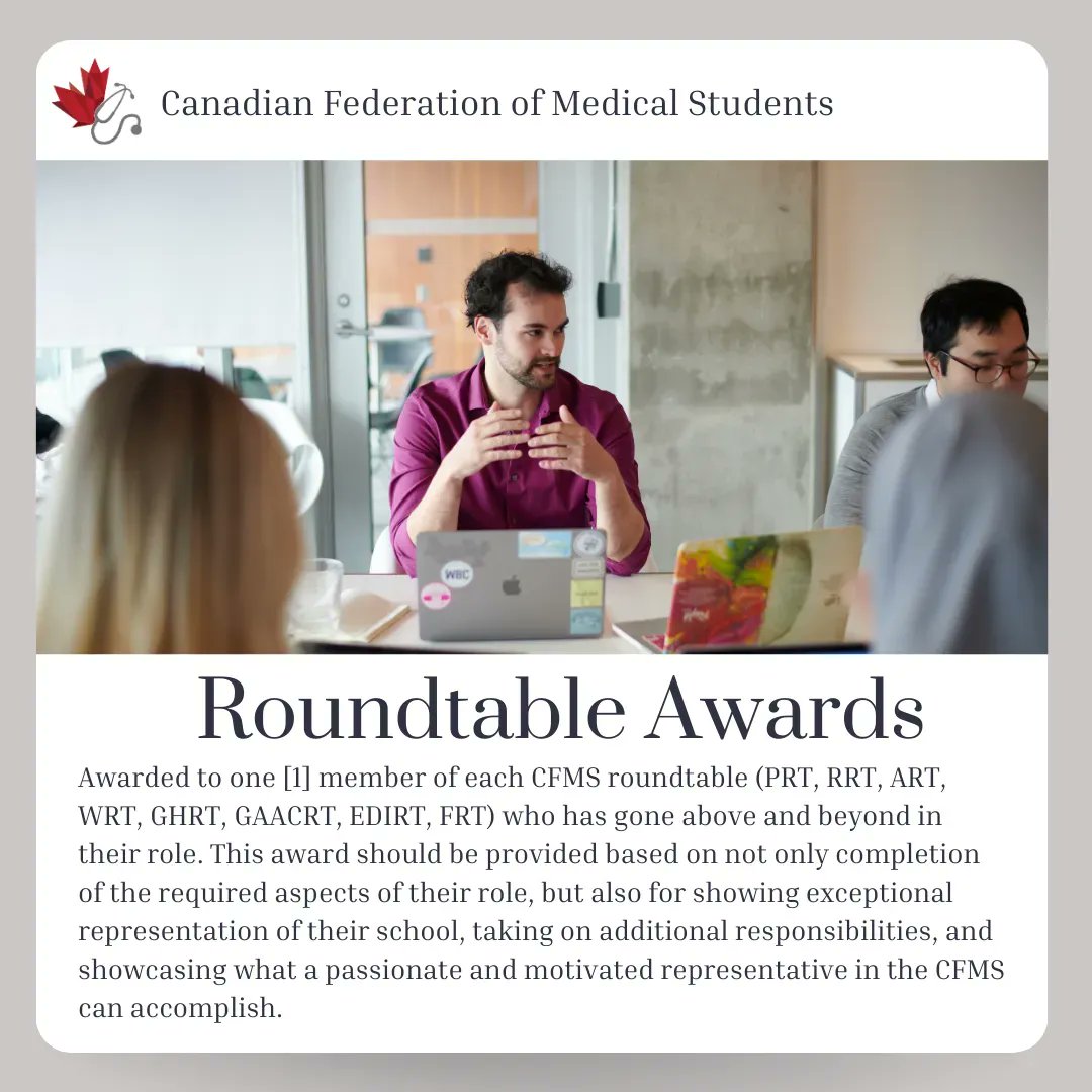 2/4 🎉 Big shout-out to our CFMS President's Award recipients in the Roundtable category! 

Initiated by 2022/23 CFMS President, Monty Hackett, these awards highlight the remarkable achievements of individuals within our organization.