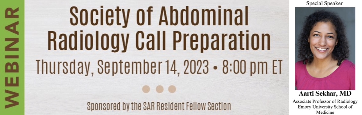 All #RadRes and #RadFellow! 
The SAR RFS webinar on Call Preparation is just one week away. Make sure you don't miss this opportunity to gain valuable insights into effective strategies for handling calls in radiology practice. Register at: shorturl.at/cvJKQ.