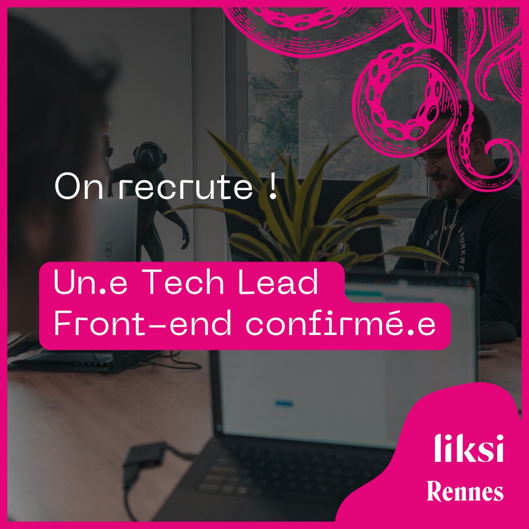 🚨📣LIKSI RENNES | #offredemploi !📣🚨

👨‍💻 #TechLead Front-end
📍#Rennes
💼 #CDI

🚀Vos technos de prédilections sont : Javascript Angular, React, Vue.js ou Typescript ?

Vous cherchez une opportunité pour perfectionner vos compétences ?

Postulez ici :👉urlz.fr/nv3T👈
