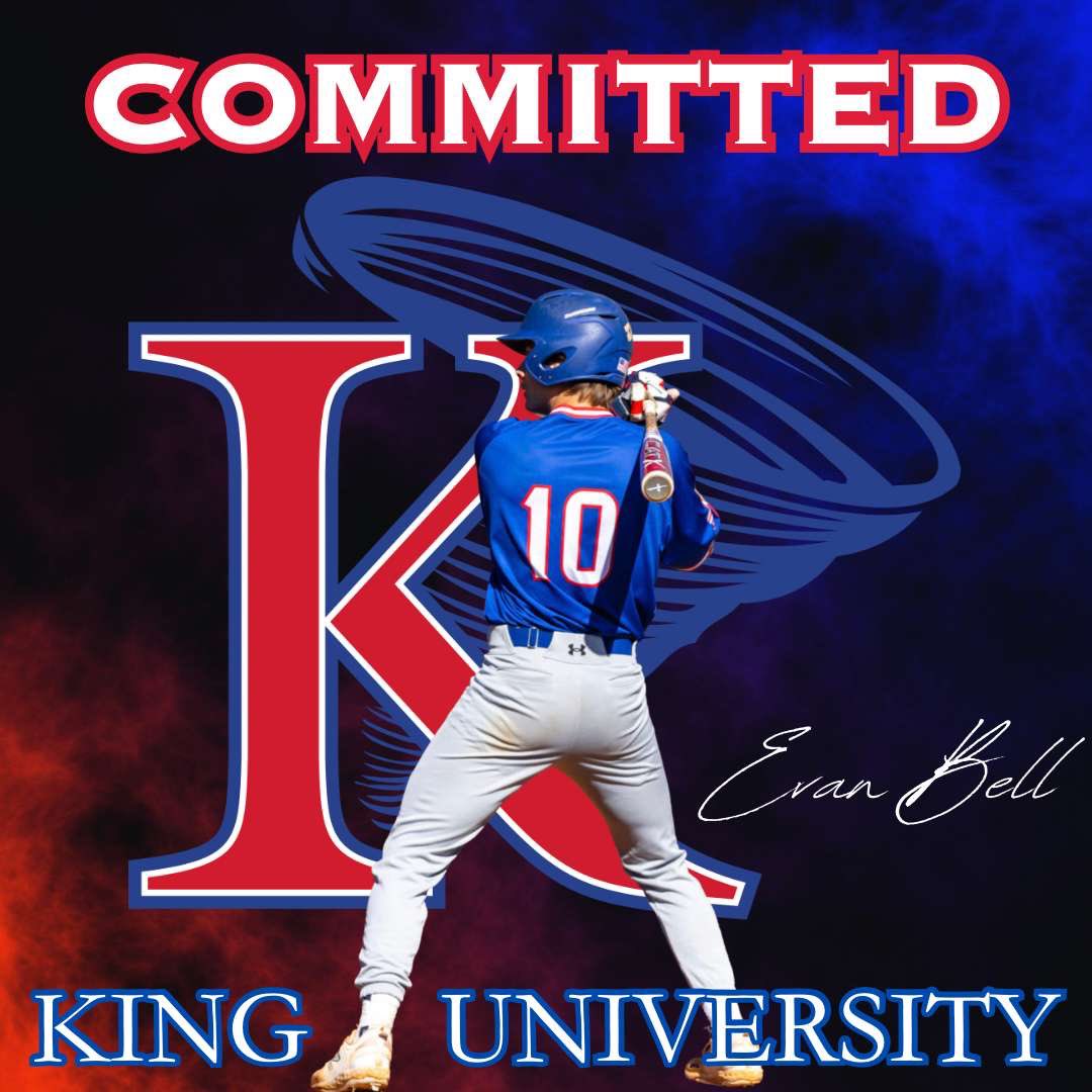 Evan (@evan_bell6) on Twitter photo After a great conversation with Coach Brown, I am excited to announce my commitment to King University. I want to thank God, my family and my coaches who helped me through the process!! <a href="/MidlandTN/">Midland Baseball TN</a> @Midland_Redskin <a href="/MathisBarron/">Coach Mathis</a> <a href="/PAGE_baseball/">Patriots Baseball</a> <a href="/NoahBaughman8/">Noah Baughman</a> <a href="/KingAthletics/">King Athletics</a> After a great conversation with Coach Brown, I am excited to announce my commitment to King University. I want to thank God, my family and my coaches who helped me through the process!! <a href="/MidlandTN/">Midland Baseball TN</a> @Midland_Redskin <a href="/MathisBarron/">Coach Mathis</a> <a href="/PAGE_baseball/">Patriots Baseball</a> <a href="/NoahBaughman8/">Noah Baughman</a> <a href="/KingAthletics/">King Athletics</a>