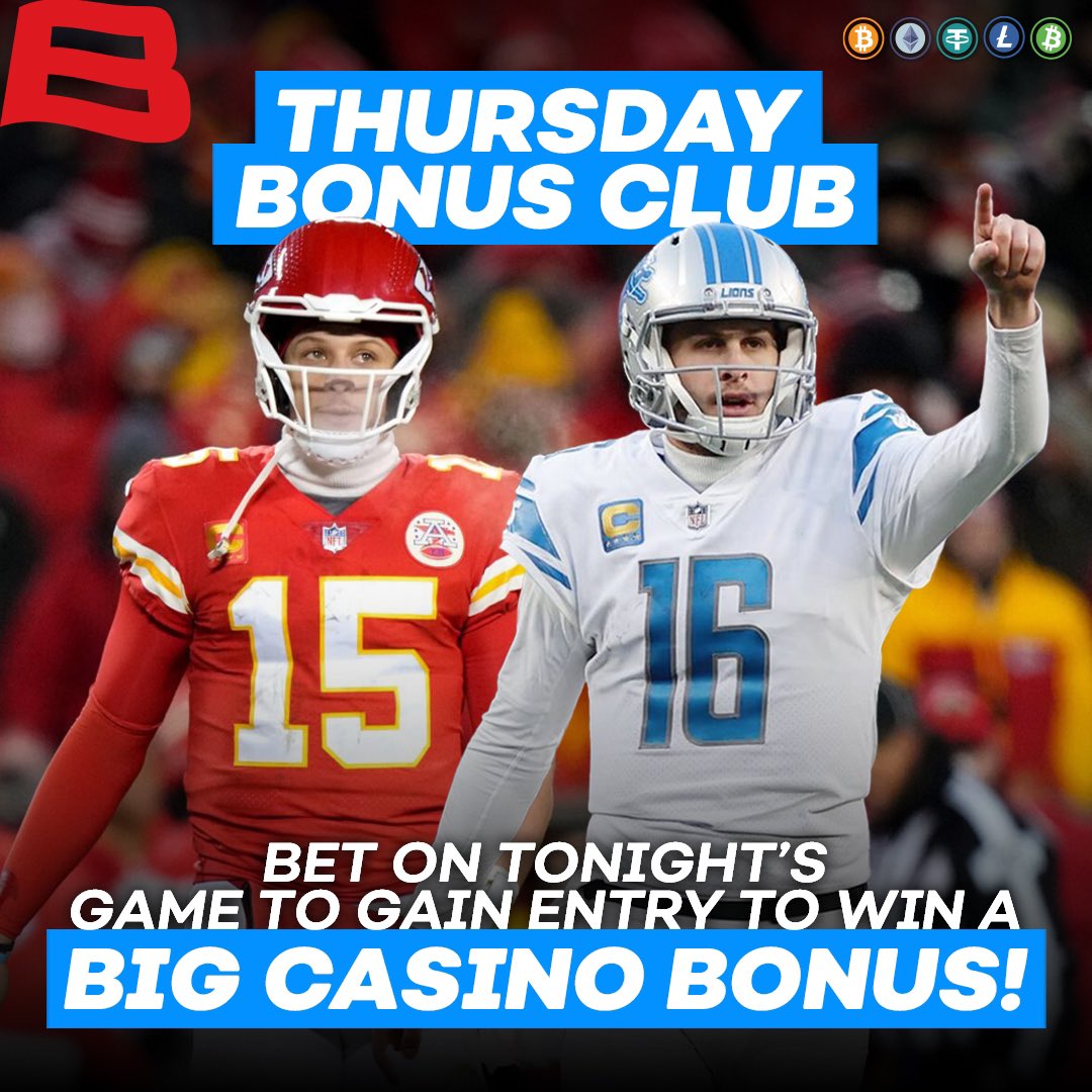 🚨 THURSDAY BONUS CLUB 🚨 Show us your Thursday Night Football betslip (min $5) & tag @Bovada_Casino to gain an entry for A BIG CASINO BONUS! For every TD scored tonight, 1 person will get a $100 bonus! 🤑🎰 Entering this draw will get you an ADDITIONAL entry into the weekend…