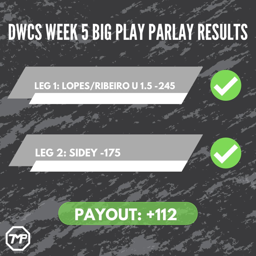 💰DWCS WEEK 5 BIG PLAY PARLAY RESULTS💰

#ufc #dwcs #mma #sportsbetting #sportsbettingadvice #mmabetting #mmanews #gambling #bets #bigplayparlay #danawhite