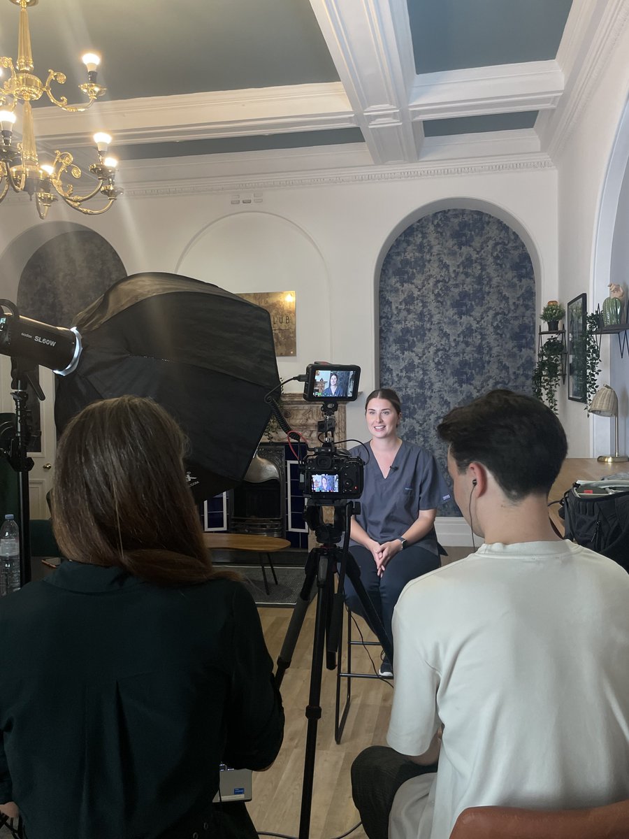 QSRC's tweet photo. A Day of Filming with Radiotherapy UK– Part 1! 🧡 
Yesterday we had the pleasure of hosting Radiotherapy UK and their film crew. They're on a mission to share essential patient information accessible to everyone, and we were thrilled to support them. https://t.co/PolSseTaeK