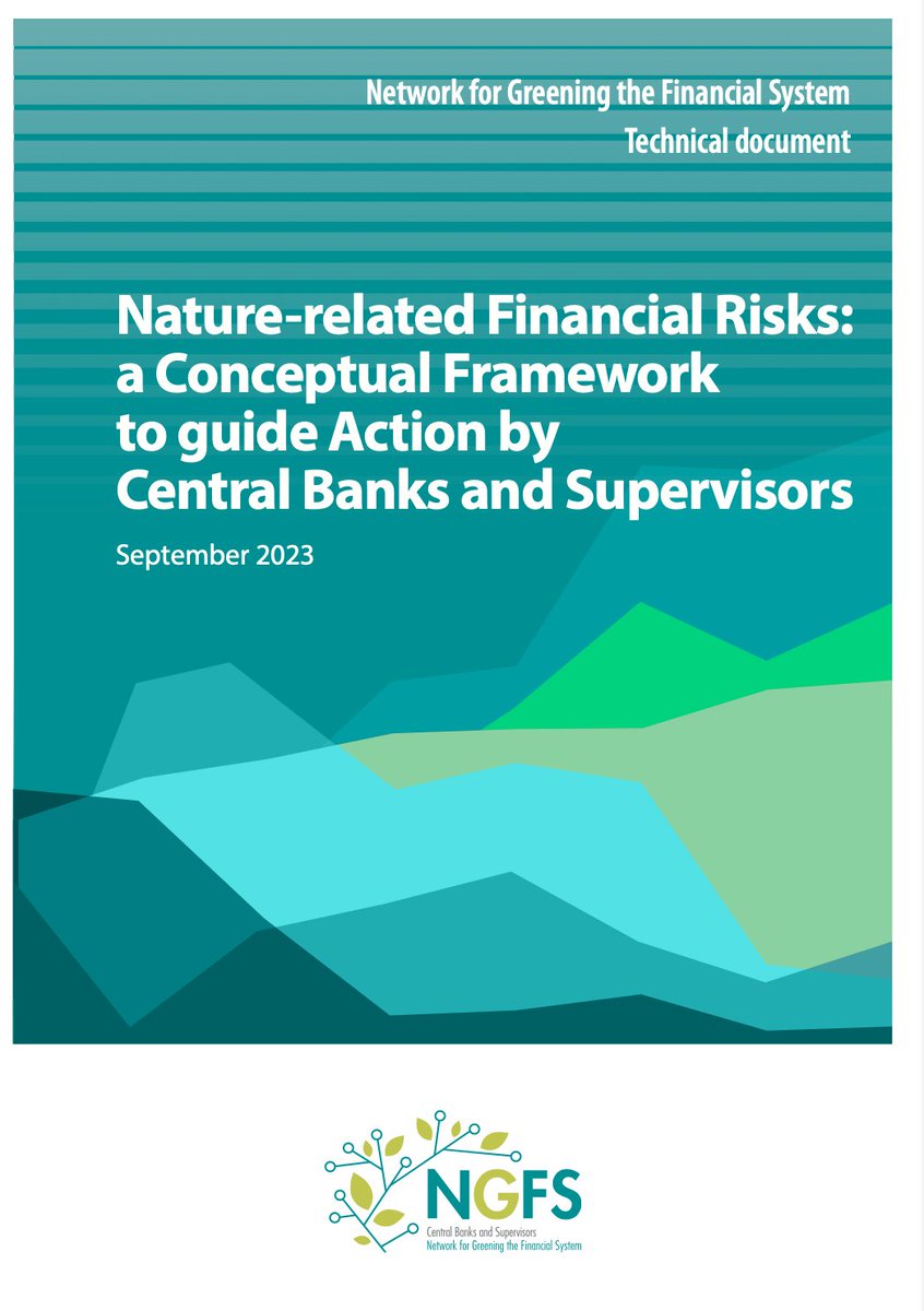 We know the degradation of nature is an existential crisis for people. But it's also a profound threat to the financial system. Great to see the world's central banks releasing a conceptual framework for nature-related risks. Now to move to action: bit.ly/3P9NSep