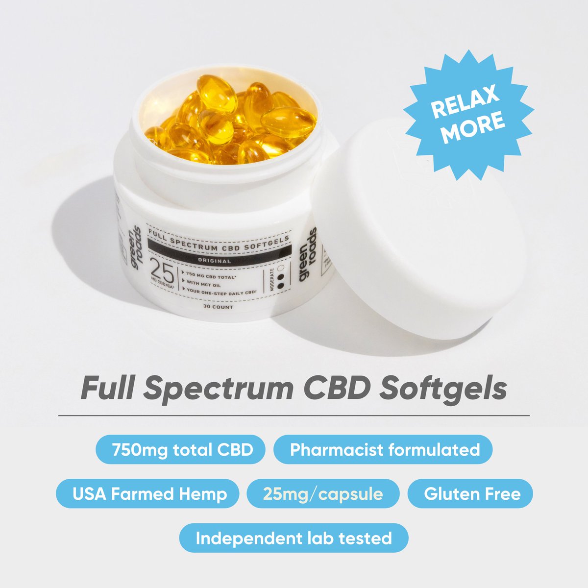 Unlock the Full Spectrum of Wellness with Our CBD Softgels!

 #cbd #greenroads #fullspectrum
