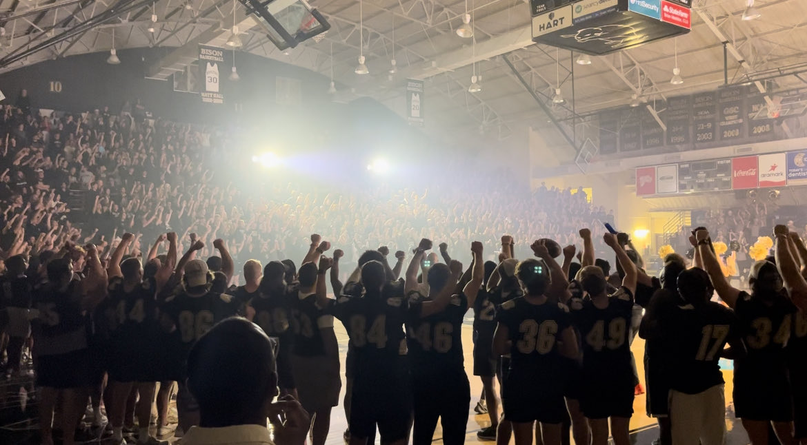 Unreal energy last night for Code Black pep rally!! Student body showed up and showed out. Proud to be a Bison!!!