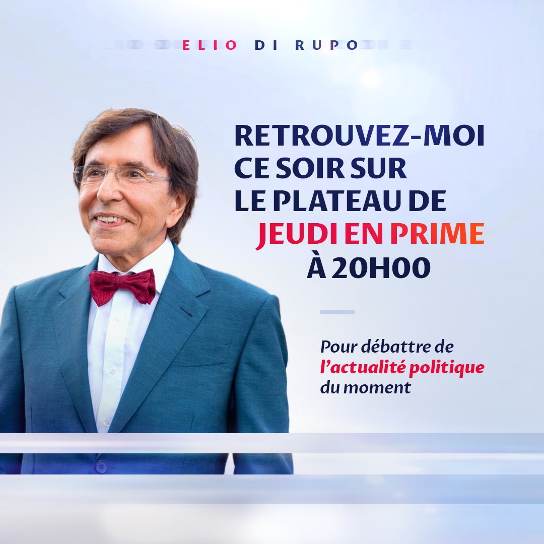 Rendez-vous ce soir dans Jeudi en Prime sur la <a href="/RTBF/">RTBF</a> dès 20h afin de débattre de l’actualité du moment en Wallonie ! 👋📺