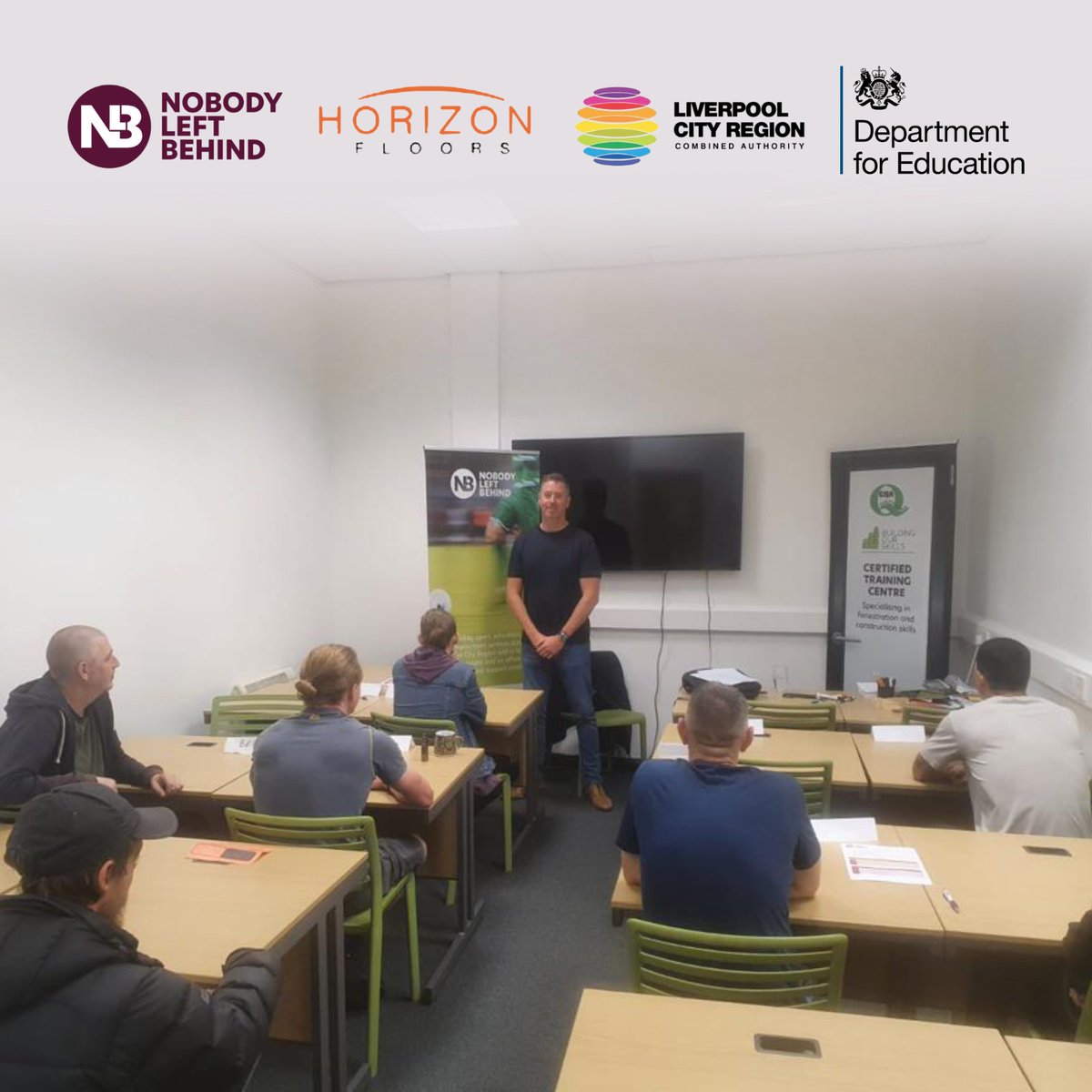 Today John, the Director of Knowsley firm Horizon Floors came in to speak to our current Bootcamp learners about opportunities within his business. They taken on NLB learners from almost one year ago, who have developed further and remain in employment with Horizon Floors.