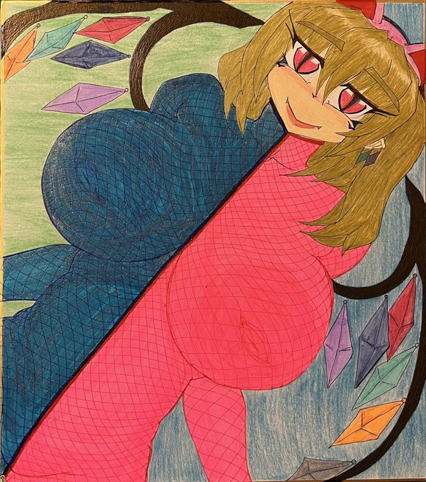 カラー全身網タイツ巨乳輪フランドール 