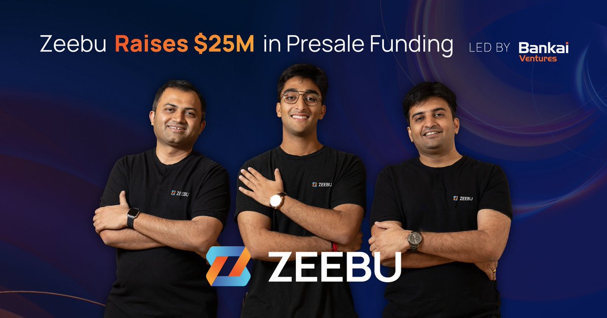 Zeebu (@zeebuofficial) on Twitter photo “#Zeebu Secures $25M in Presale Funding for World’s First On-chain Invoice Settlement Platform for #Telecom Carriers”, featured on <a href="/BTCTN/">Bitcoin.com News</a>!
Highlights:
🔹On-chain invoice settlements
🔹Investment by Bankai Ventures
🔹Goals & mission
+more
news.bitcoin.com/zeebu-secures-… “#Zeebu Secures $25M in Presale Funding for World’s First On-chain Invoice Settlement Platform for #Telecom Carriers”, featured on <a href="/BTCTN/">Bitcoin.com News</a>!
Highlights:
🔹On-chain invoice settlements
🔹Investment by Bankai Ventures
🔹Goals & mission
+more
news.bitcoin.com/zeebu-secures-…