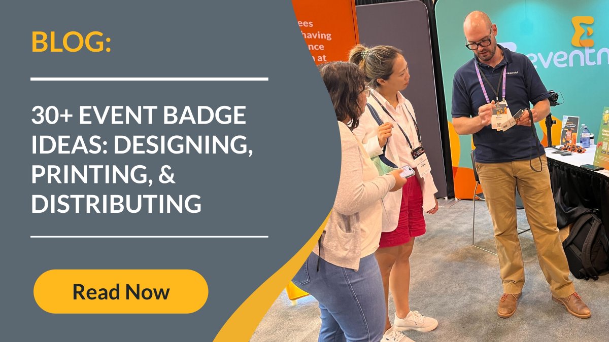 A conference badge can be SO much more than just a name tag!

Well-designed conference badges:

🫱🏾‍🫲🏽Encourage networking
ℹ Provide key info
⭐Highlight sponsors
🎯Allow exhibitors to capture leads

And more!

Get badge design ideas for your next event here: hubs.la/Q021tl_Q0