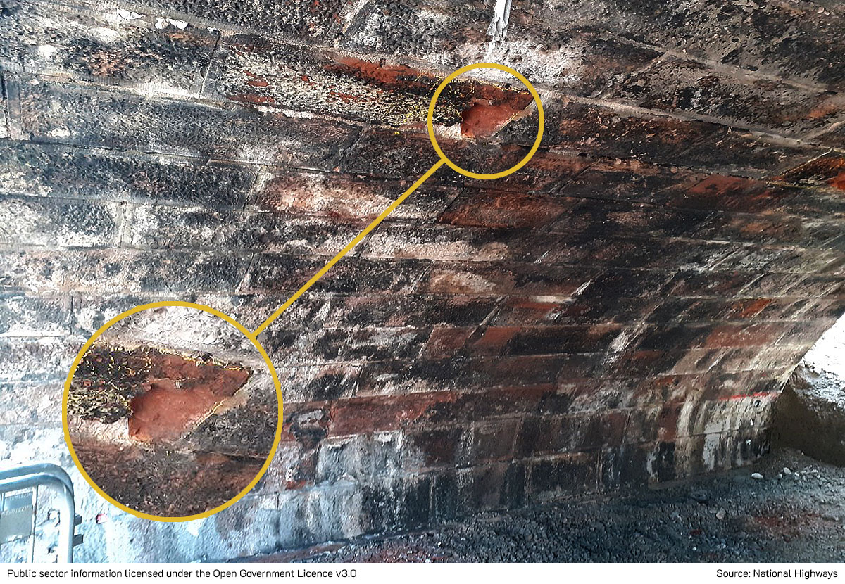 theHREgroup's tweet photo. Good to see #GreatMusgraveBridge looking more like its old self.
Damage to the face of one stone block looks recent, probably caused by breaking out @NationalHways emergency concrete. We expect this will result in the structure being assessed as having a capacity of ten feathers! https://t.co/eVYk71VeNu