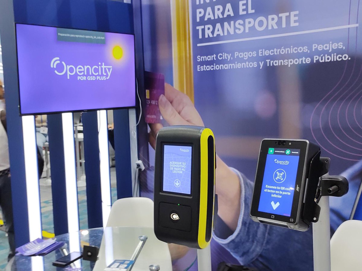 GSDPLUS's tweet photo. ¡Opencity en el #ANDICOM2023! 

Con nuestra solución Opencity, estamos modernizando la manera de pagar el transporte, para hacer la operación más económica, eficiente y amigable con el usuario. 

¡Nos vemos en Cartagena! 🌐 #Opencity #Tecnología #ANDICOM2023 #PagosEMV #Transporte https://t.co/dsKwFKxvxE