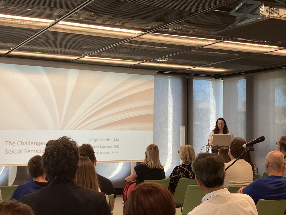 DawsonMyrna's tweet photo. @CSAHS_UoG #Sociology PhD student & #CSSLRV researcher, Abigail Mitchell (@amitxhell99) presented today at #Eurocrim2023 conference in Florence, Italy.
Her paper focused on the challenges of defining sexual #femicide, an issue about which we will see more from Abigail in future. https://t.co/mXgQOrHP6c