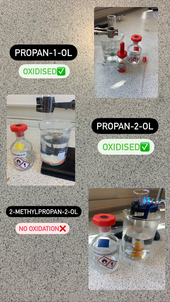 Higher chemists putting theory into practice by testing different alcohols to observe their oxidation reactions ⚗️🧪 #WWHSChemistry #ExcellentExperiences