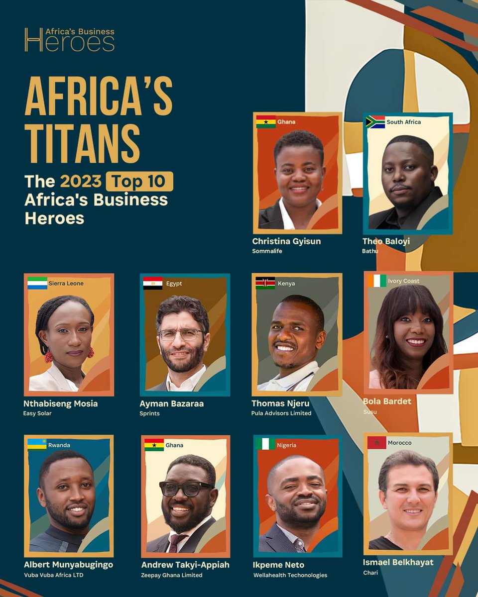AymanBaz's tweet photo. Thrilled to be among these remarkable entrepreneurs at the upcoming grand finale of Africa's Business Heroes, the continent's largest entrepreneurship competition. It's an incredible honor to be judged by none other than Mr. Jack Ma, the visionary founder of Alibaba. https://t.co/CQW08fQuYX