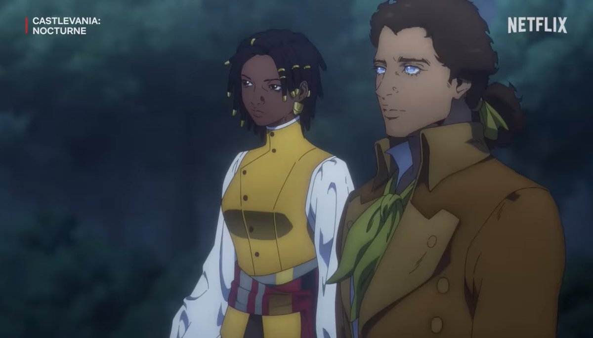 Daily_AnnetteCV's tweet photo. "We're looking for someone called belmont" "That would be the ungrateful wanker here"
My favorite part of the trailer was when maria called richter a wanker, it made me giggle and laugh sm
#Castlevania
#CastlevaniaNocturne
#Annette
#DailyAnnette https://t.co/32bSmdh1N1