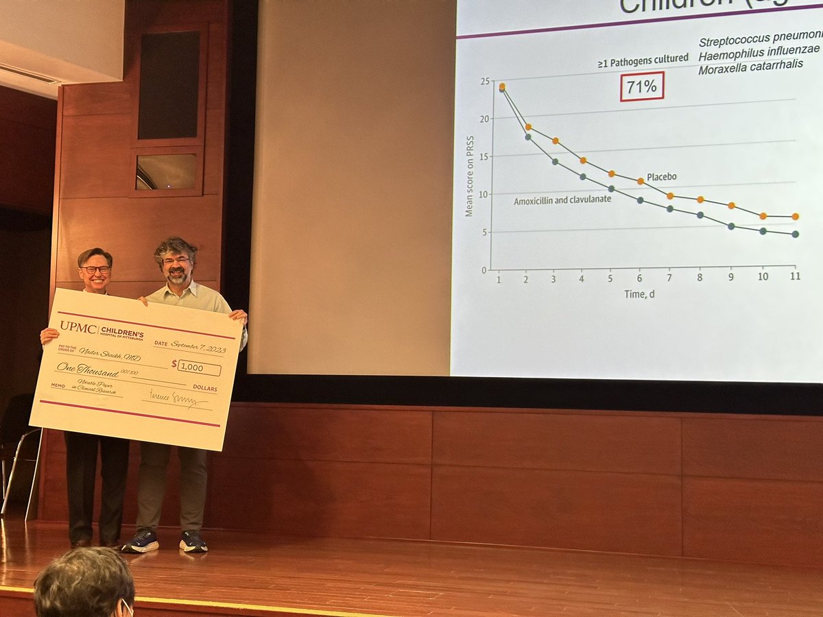 Pitt Department of Pediatrics (@pittpediatrics) on Twitter photo Featured at the Grand Rounds were the four winners of the Research Awards! Congratulations to Dr. Amanda Poholek, Dr. Mary Ellen Vajravelu, Dr. Kelly Bailey, and Dr. Nader Shaikh! (Dr. Bailey’s check was picked up by a colleague researcher) Featured at the Grand Rounds were the four winners of the Research Awards! Congratulations to Dr. Amanda Poholek, Dr. Mary Ellen Vajravelu, Dr. Kelly Bailey, and Dr. Nader Shaikh! (Dr. Bailey’s check was picked up by a colleague researcher)