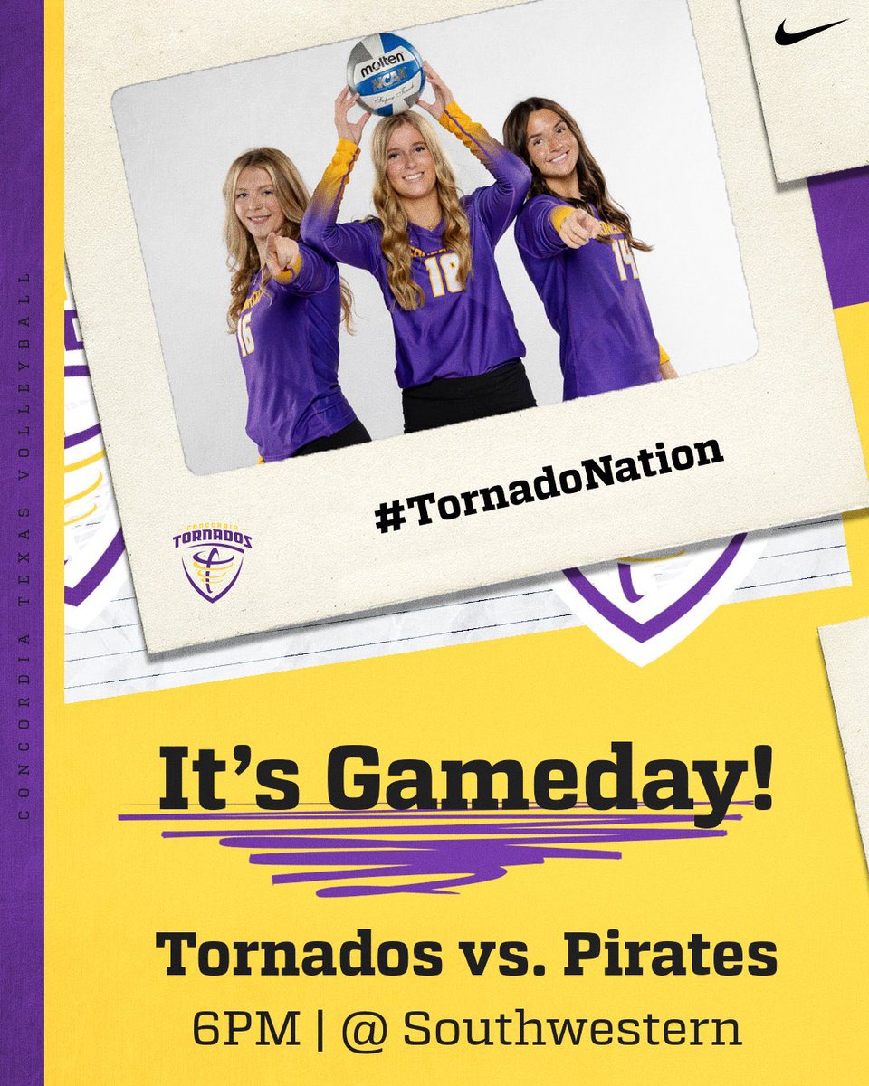 Volleyball kicks off their 3-match slate at the Southwestern Fall Invitational against the host!! #TornadoNation🌪️ #CTXSocial 

🆚 Southwestern
📍 Georgetown, Texas
⏰ 6PM
📺📊 bit.ly/3r0OJpR